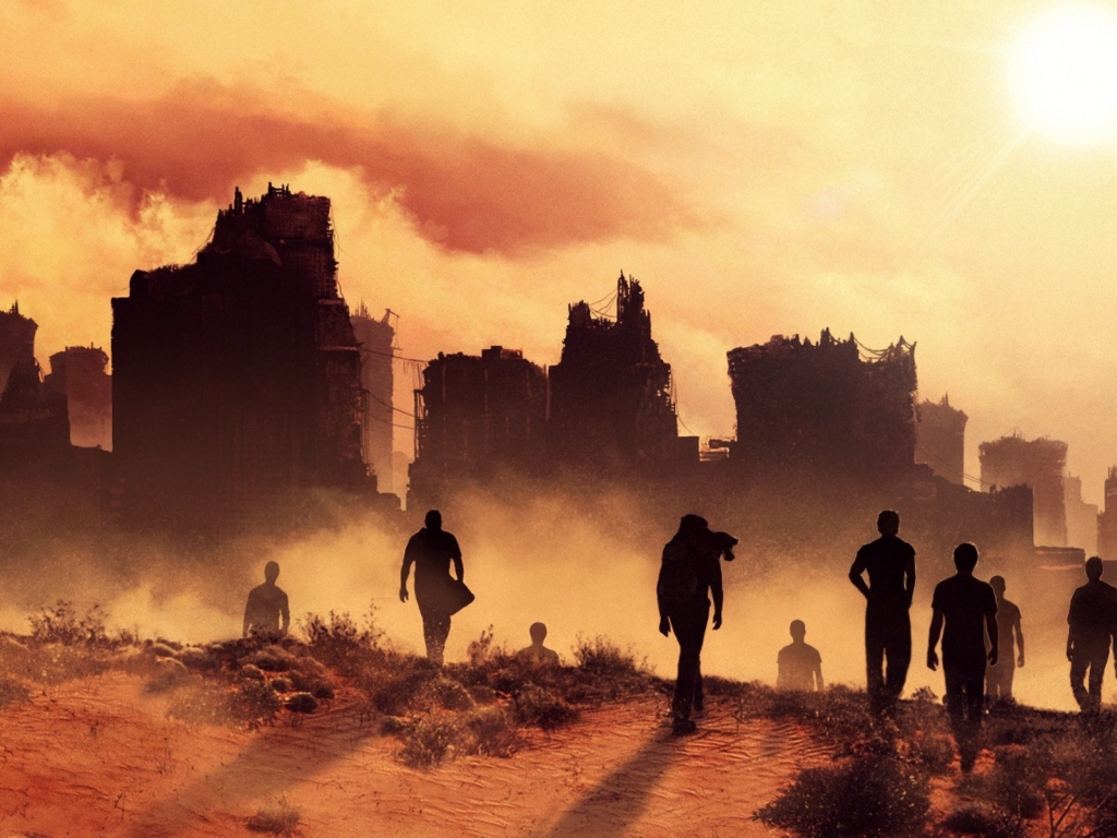 Maze Runner The Scorch Trials Silhouettes for 1024 x 768 resolution