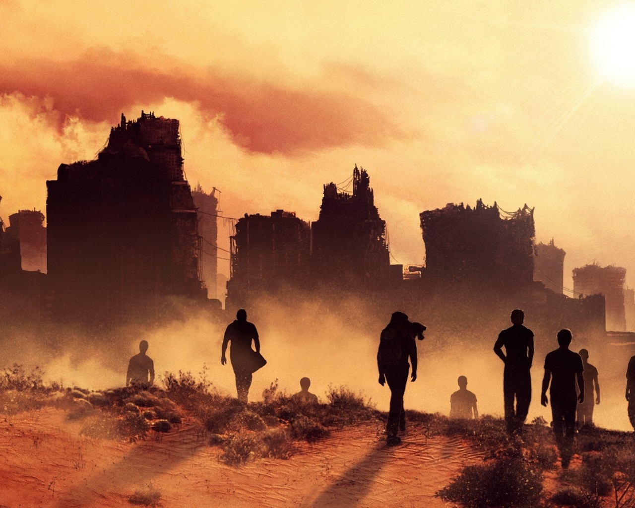 Maze Runner The Scorch Trials Silhouettes for 1280 x 1024 resolution