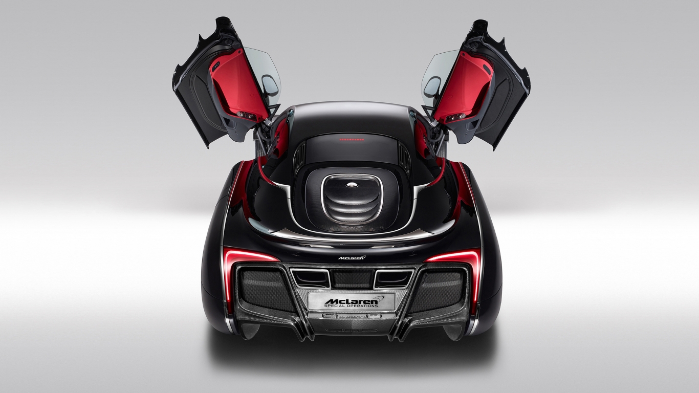 McLaren X1 Concept Rear Open Doors for 1366 x 768 HDTV resolution