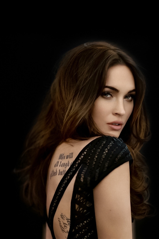 Megan Fox Tattoo for 640 x 960 iPhone 4 resolution