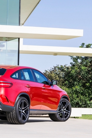 Mercedes Benz GLE Coupe Back View for 320 x 480 iPhone resolution