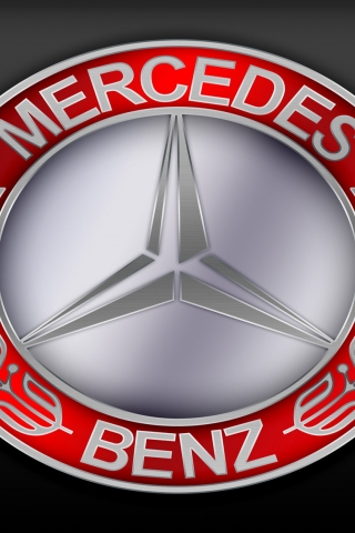 Mercedes Benz Logo 320 x 480 iPhone Wallpaper