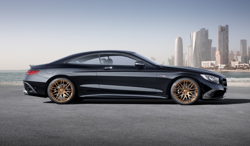 Mercedes Benz S63 AMG Brabus Side View for 1024 x 600 widescreen resolution