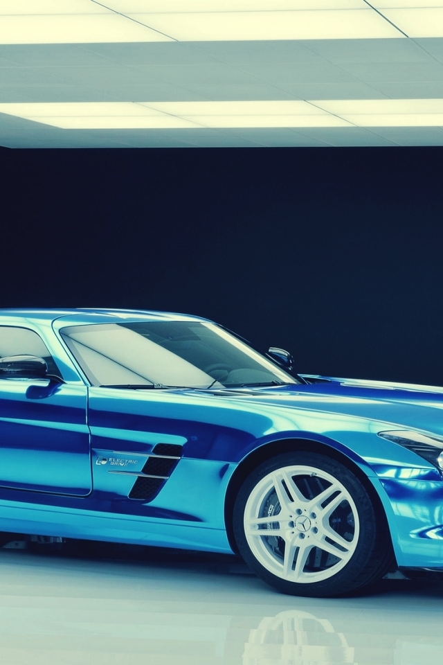Mercedes-Benz SLS Electric Drive for 640 x 960 iPhone 4 resolution
