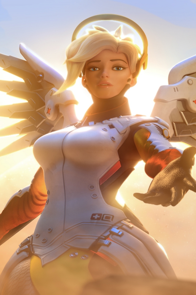 Mercy Overwatch for 640 x 960 iPhone 4 resolution