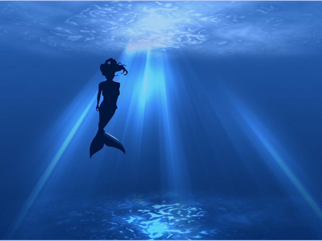 Mermaid Silhouette for 1024 x 768 resolution
