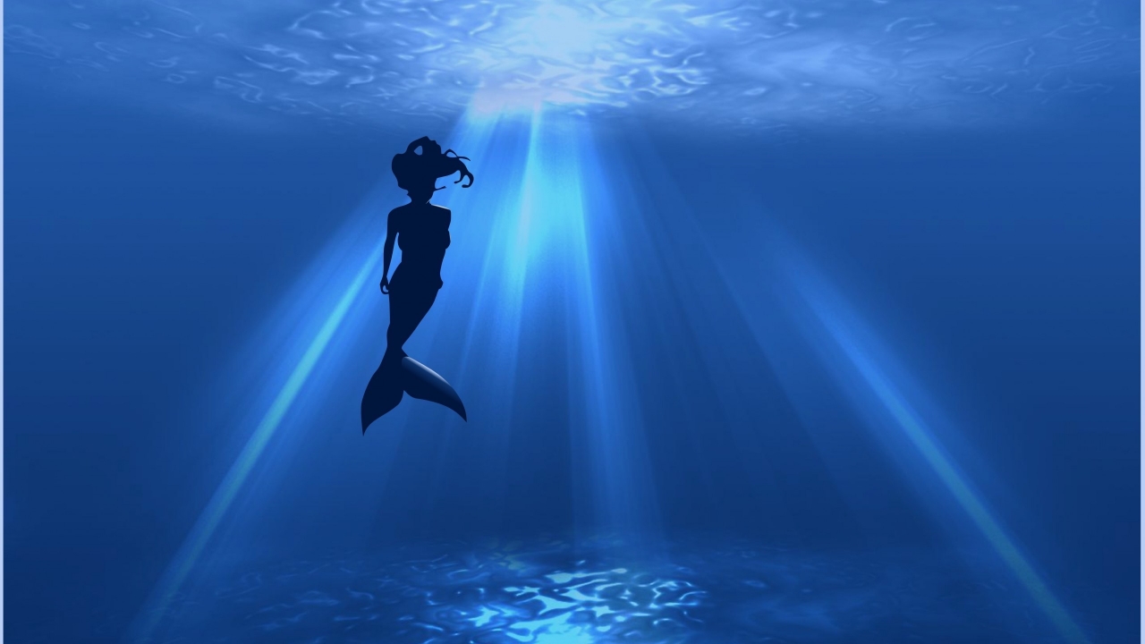 Mermaid Silhouette for 1280 x 720 HDTV 720p resolution