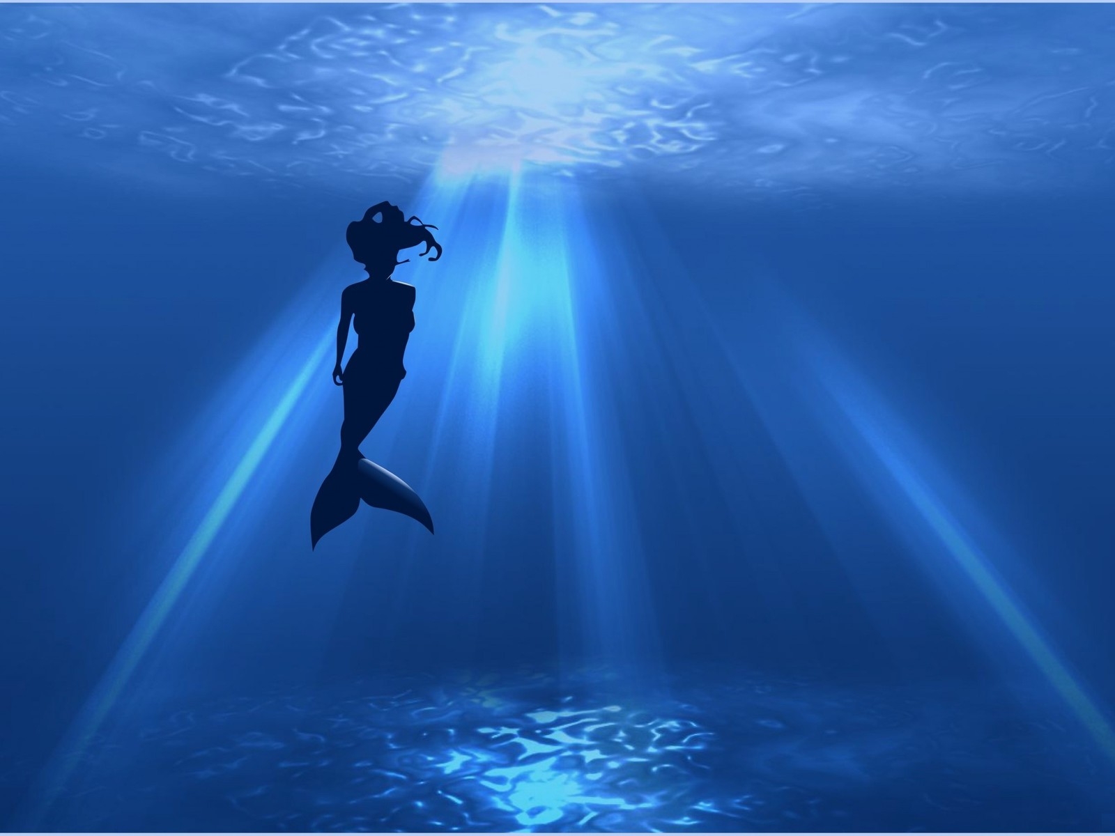 Mermaid Silhouette for 1600 x 1200 resolution