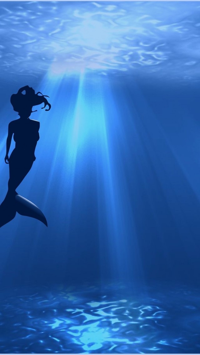 Mermaid Silhouette for 640 x 1136 iPhone 5 resolution