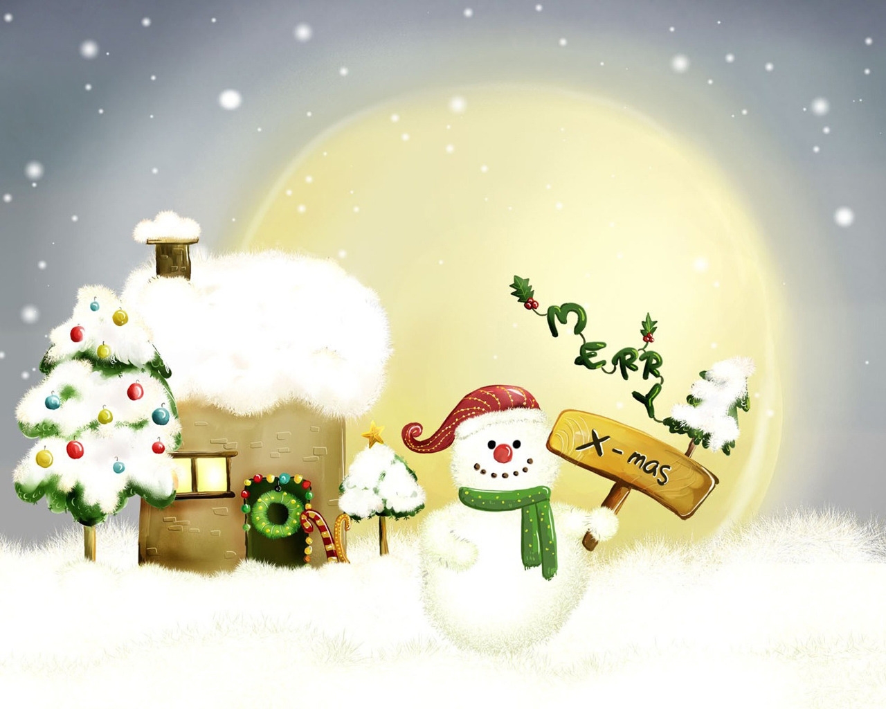 Merry Christmas for 1280 x 1024 resolution