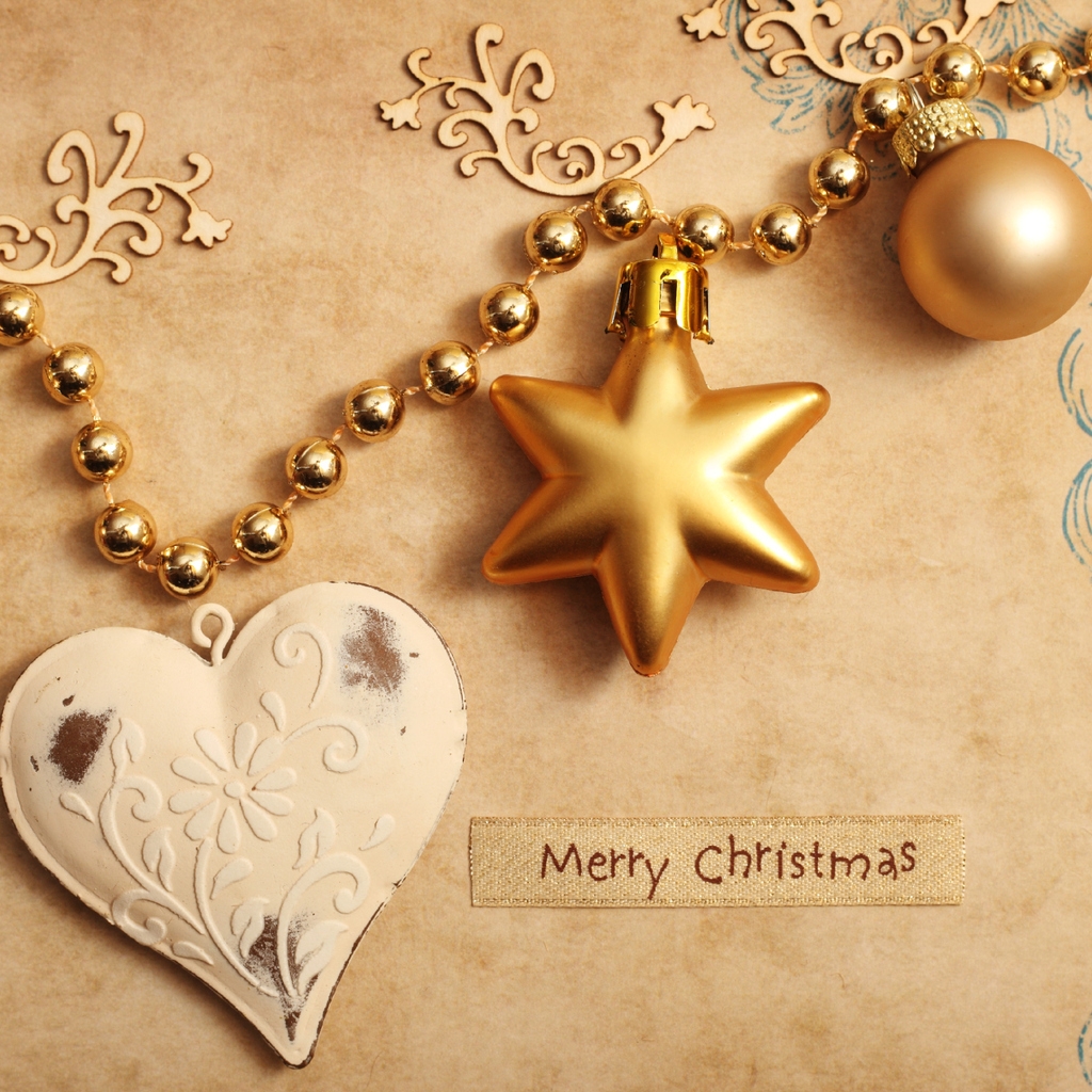 Merry Christmas Card for 1024 x 1024 iPad resolution