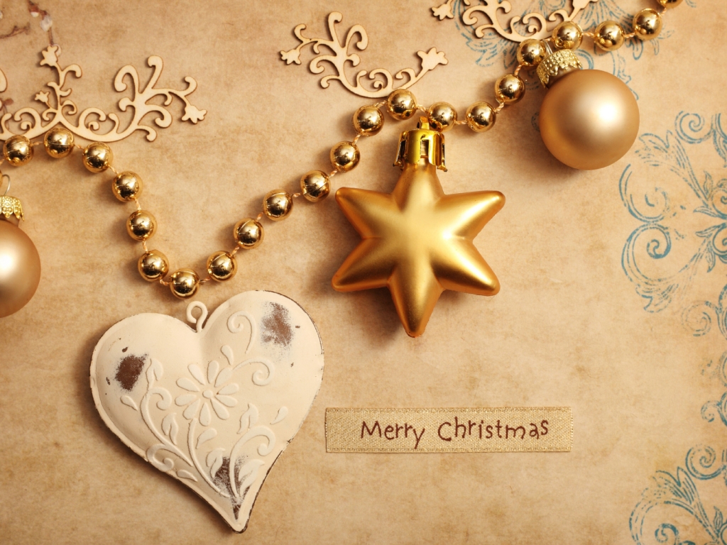 Merry Christmas Card for 1024 x 768 resolution