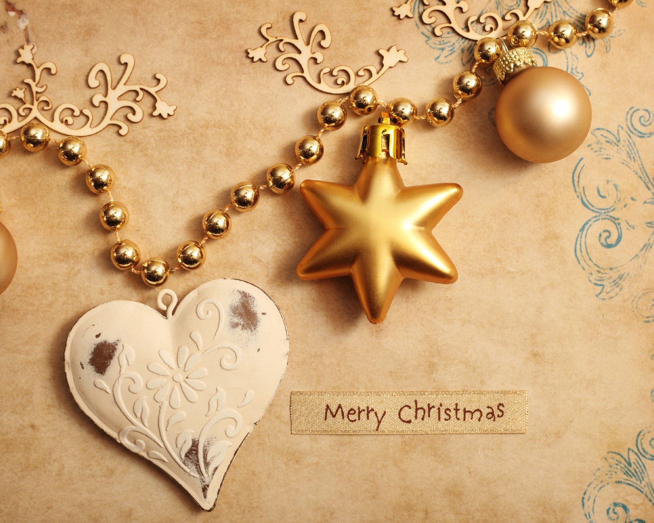 Merry Christmas Card for 1280 x 1024 resolution
