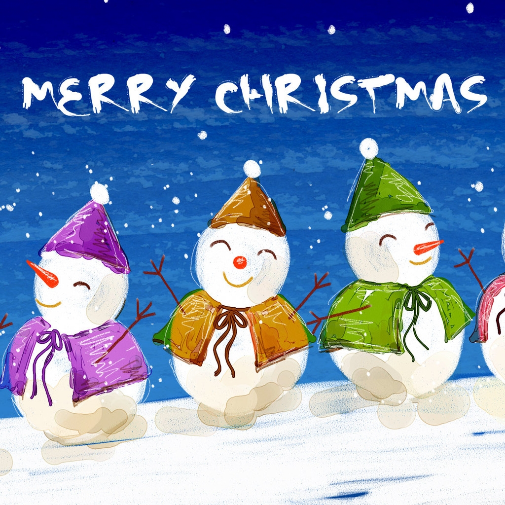 Merry Christmas Everyone for 1024 x 1024 iPad resolution