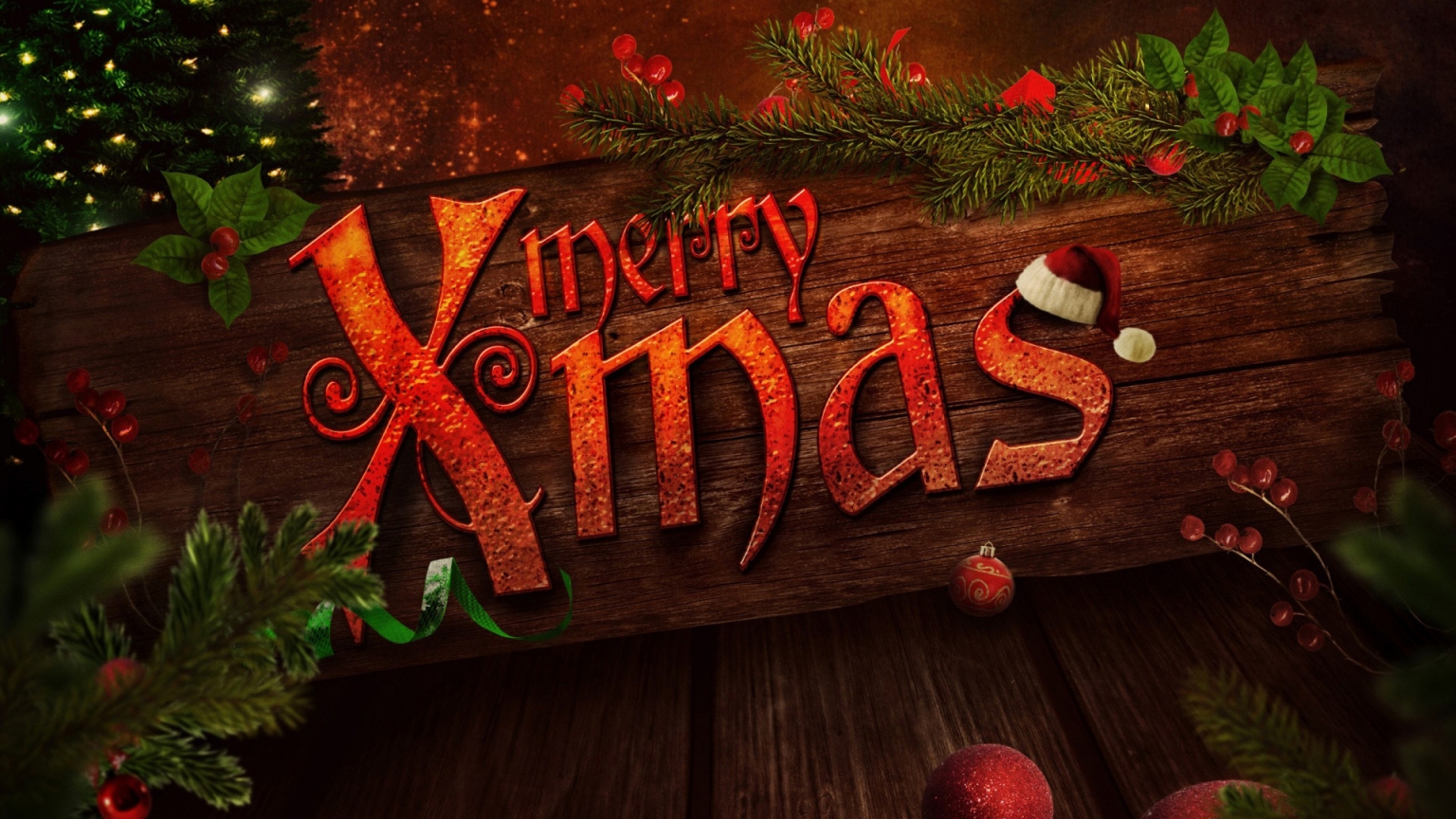 Merry Xmas for 1536 x 864 HDTV resolution
