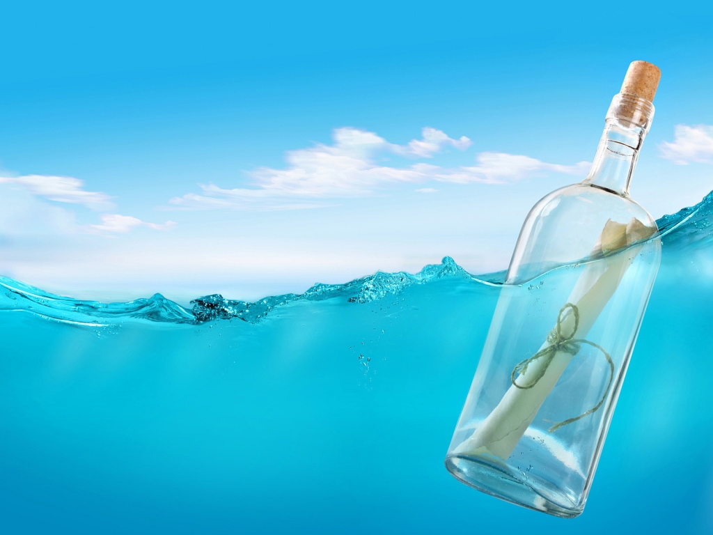 Message in a Bottle for 1024 x 768 resolution