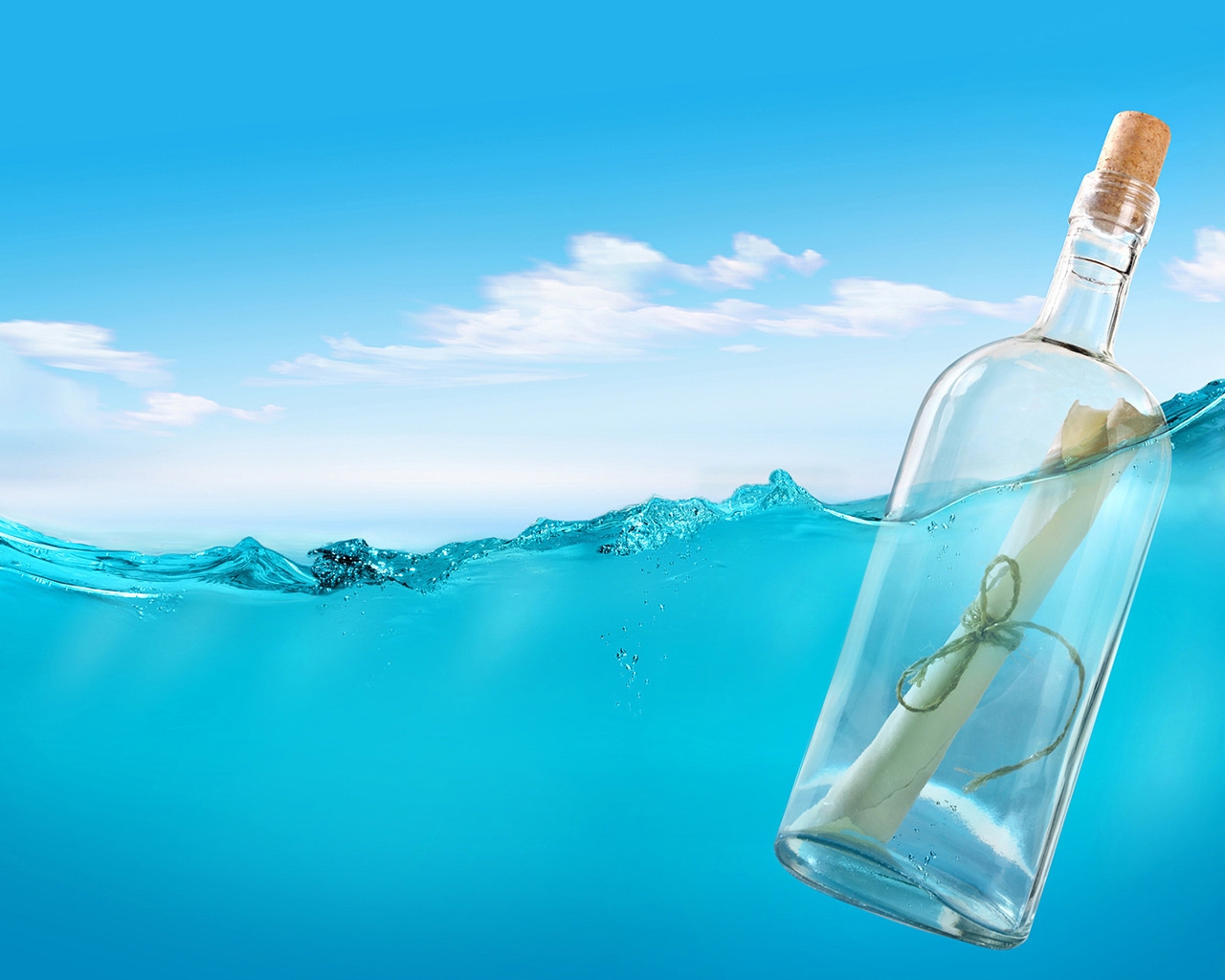 Message in a Bottle for 1280 x 1024 resolution
