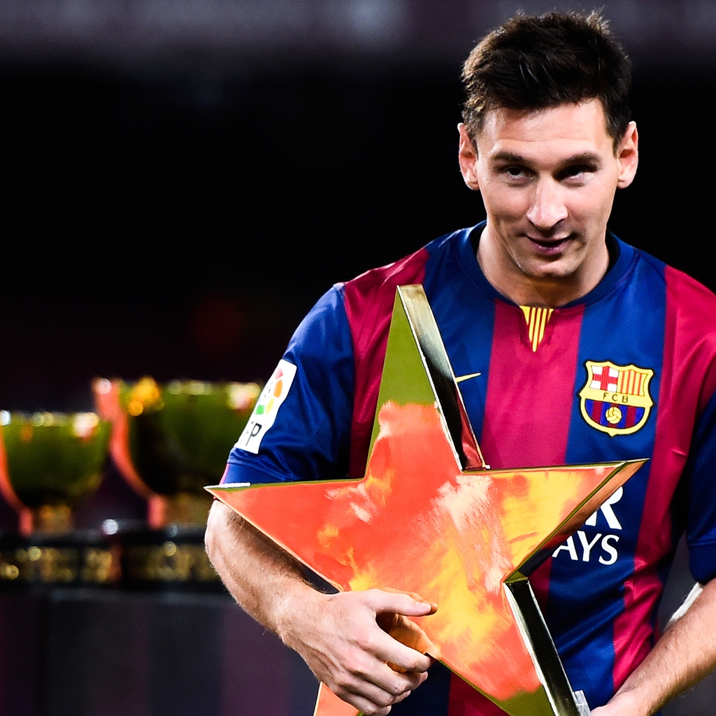 Messi Star Shaped Award for 1024 x 1024 iPad resolution