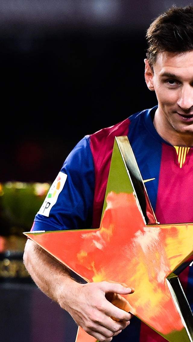 Messi Star Shaped Award for 640 x 1136 iPhone 5 resolution