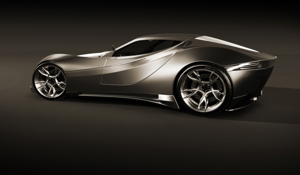 Metalic Concept Car for 1024 x 600 widescreen resolution