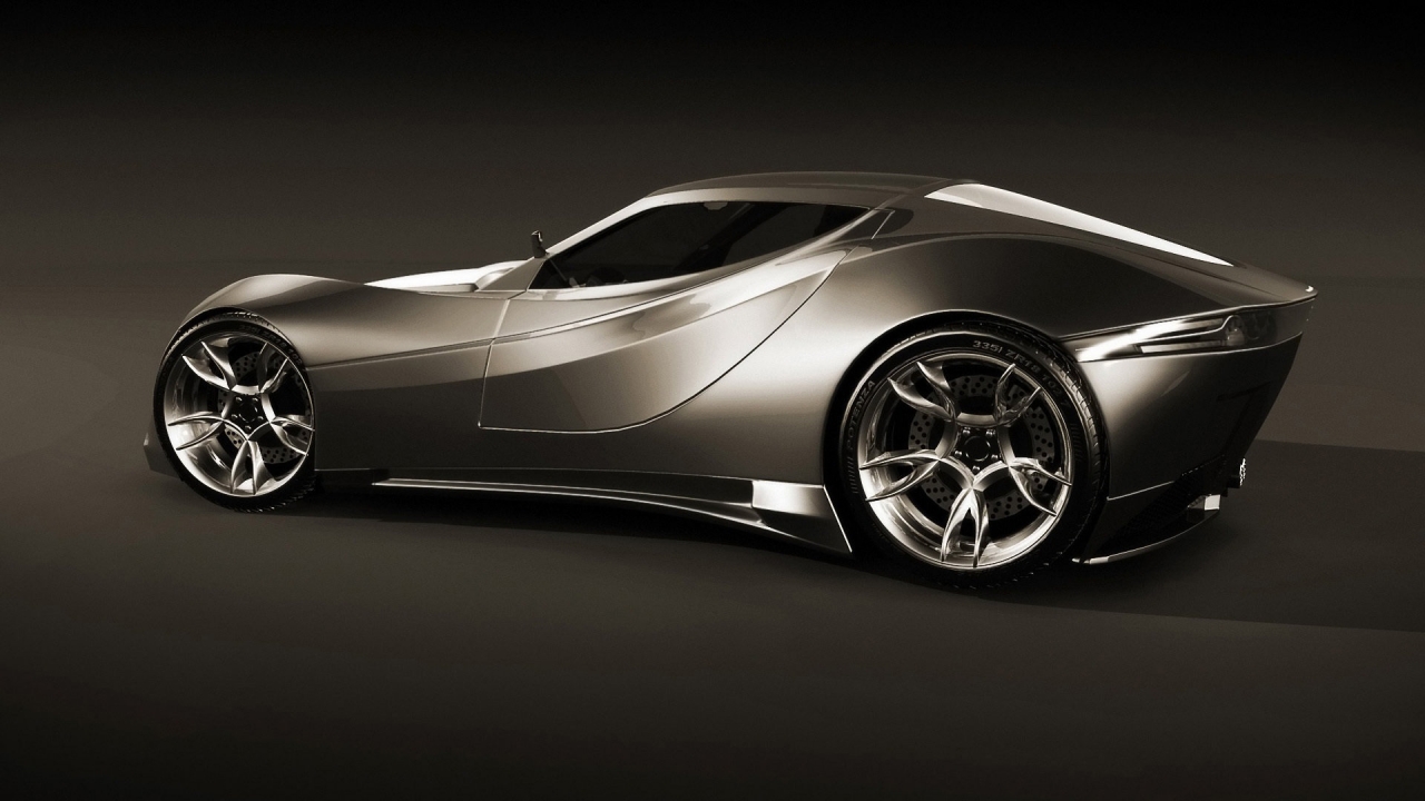 Metalic Concept Car for 1280 x 720 HDTV 720p resolution