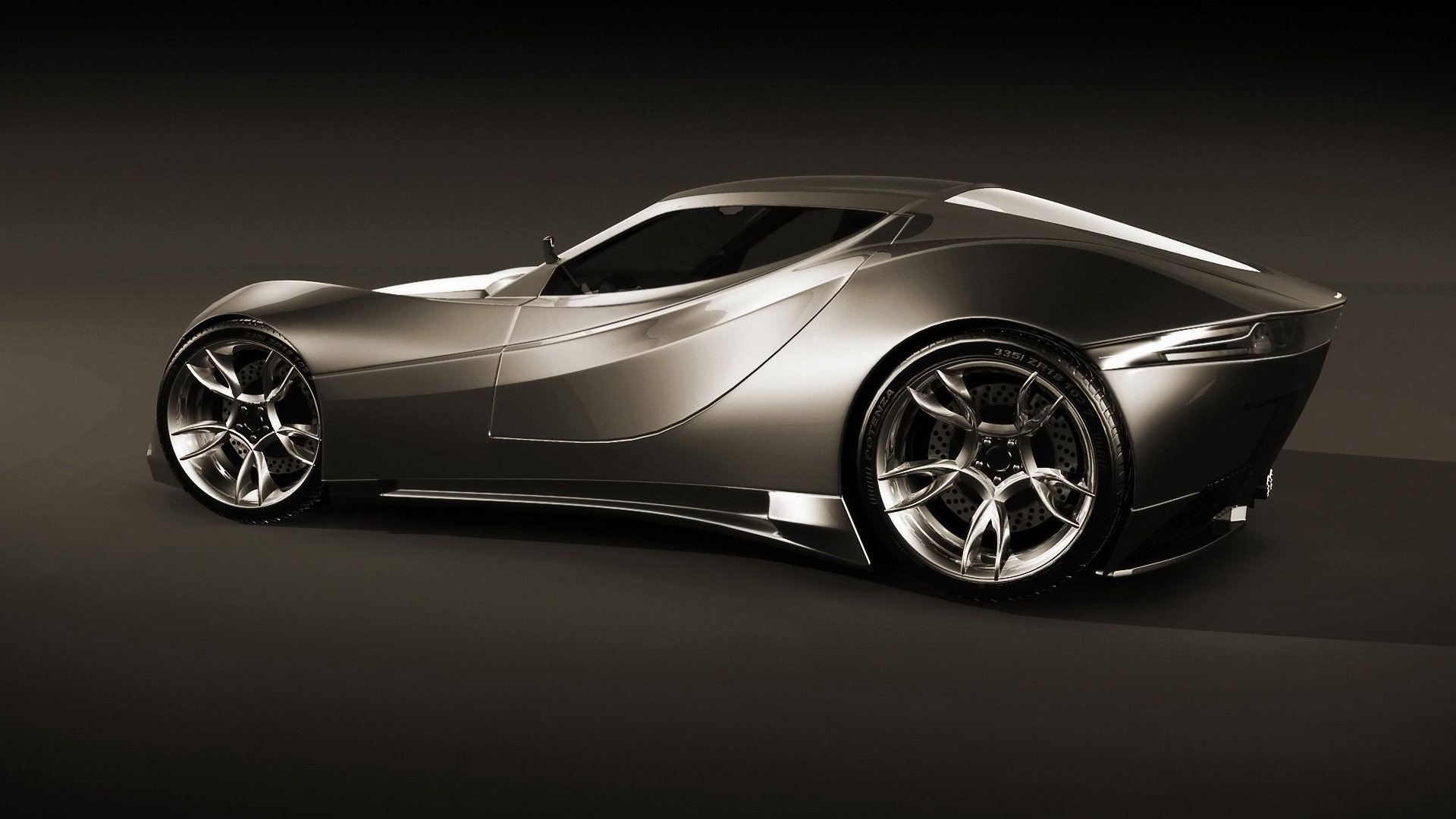 Metalic Concept Car for 1920 x 1080 HDTV 1080p resolution