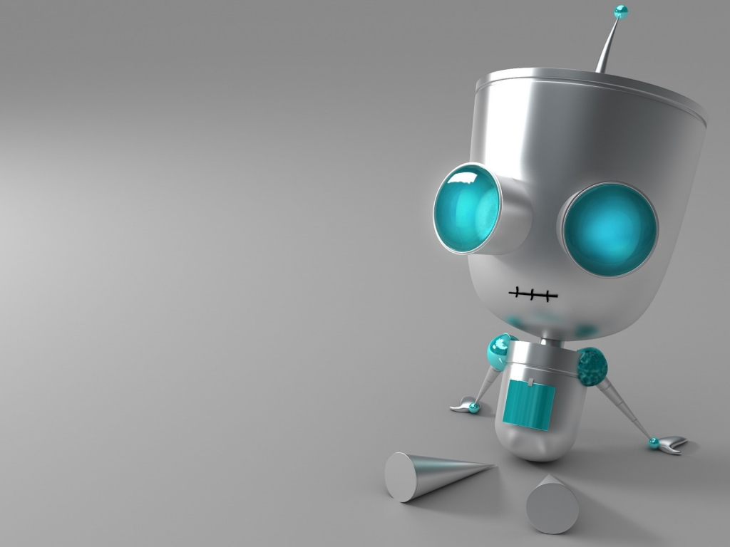 Metallic Robot for 1024 x 768 resolution