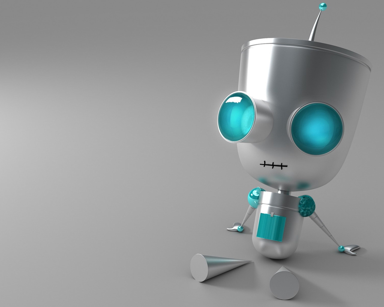 Metallic Robot for 1280 x 1024 resolution