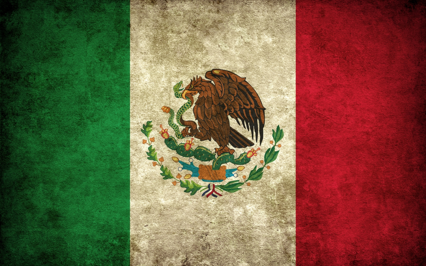 Mexico Grunge Flag for 1440 x 900 widescreen resolution