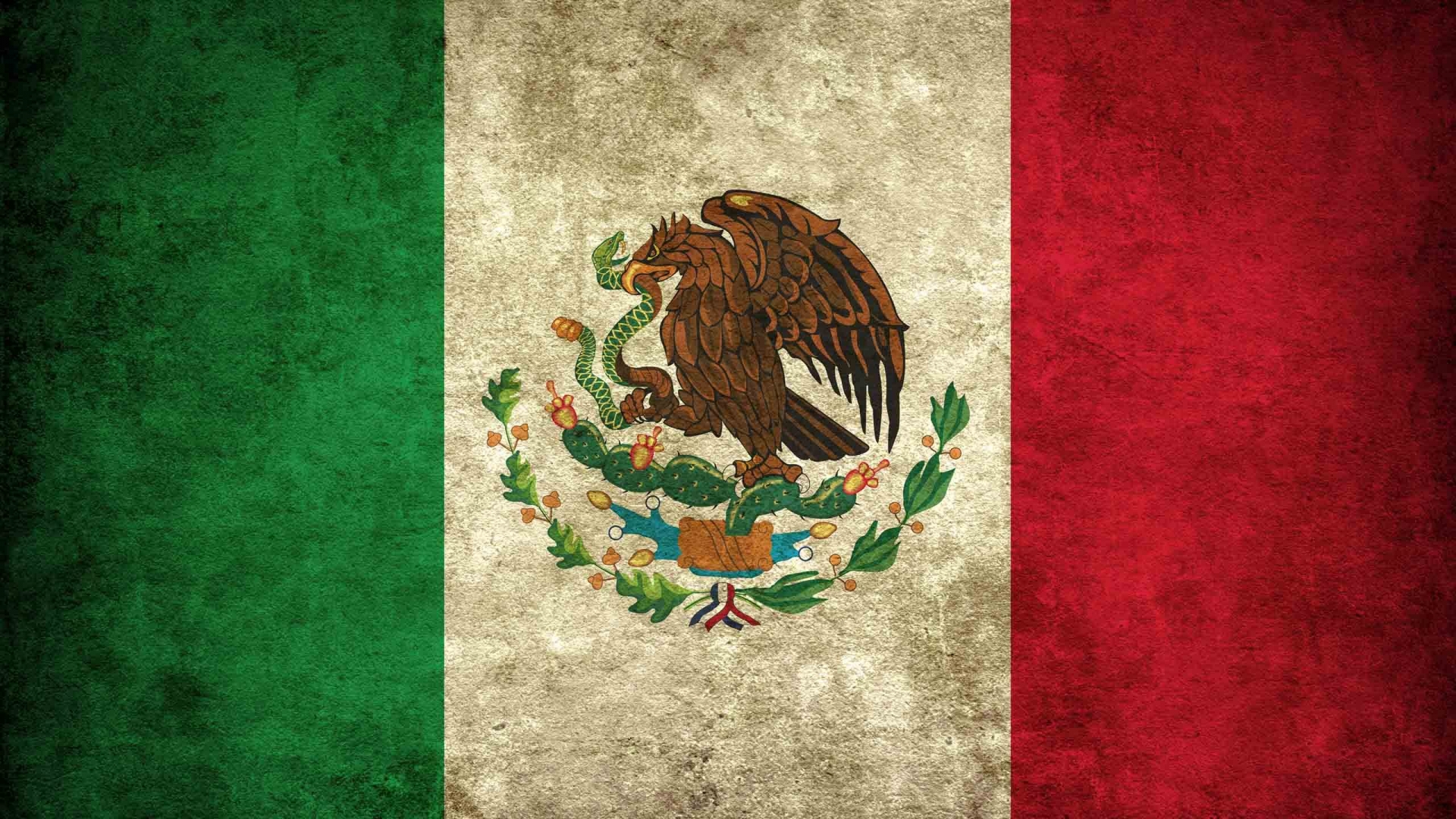 Mexico Grunge Flag for 1920 x 1080 HDTV 1080p resolution