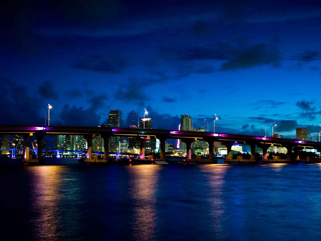 Miami Night for 1024 x 768 resolution