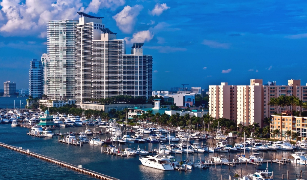 Miami Port for 1024 x 600 widescreen resolution