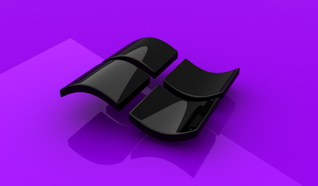 Microsoft Gloss Logo for 1024 x 600 widescreen resolution