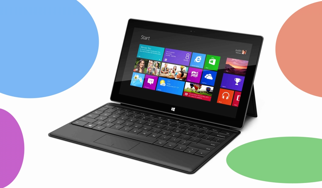 Microsoft Surface Tablet for 1024 x 600 widescreen resolution