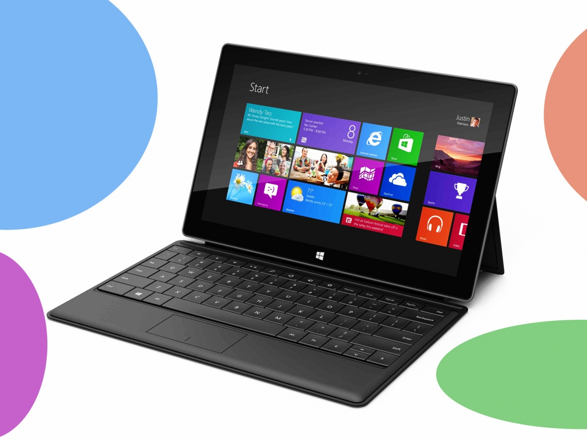 Microsoft Surface Tablet for 1152 x 864 resolution