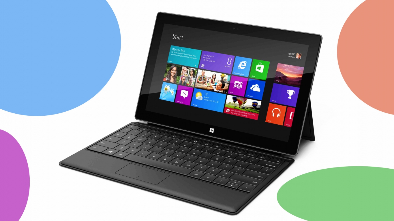 Microsoft Surface Tablet for 1366 x 768 HDTV resolution