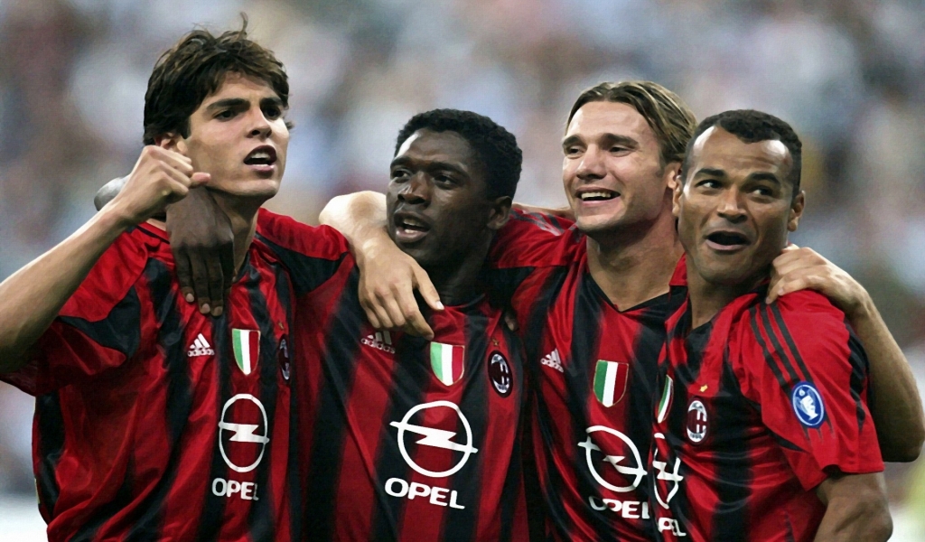 Milan Football Players for 1024 x 600 widescreen resolution