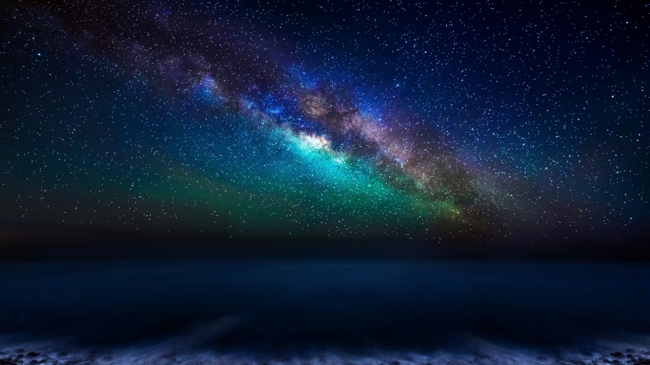 Milky Way Galaxy from the Canary Islands for 1280 x 720 HDTV 720p resolution