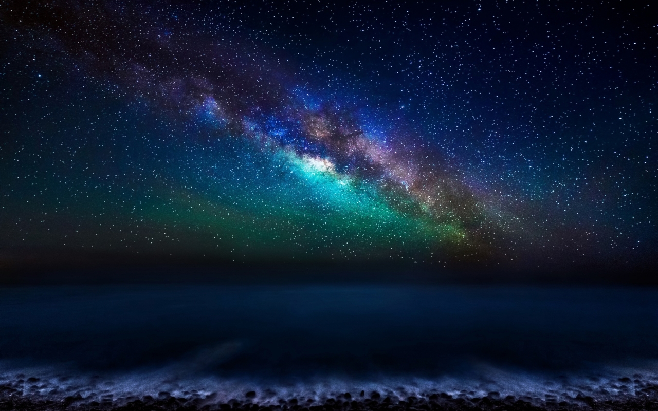 Milky Way Galaxy from the Canary Islands for 1280 x 800 widescreen resolution