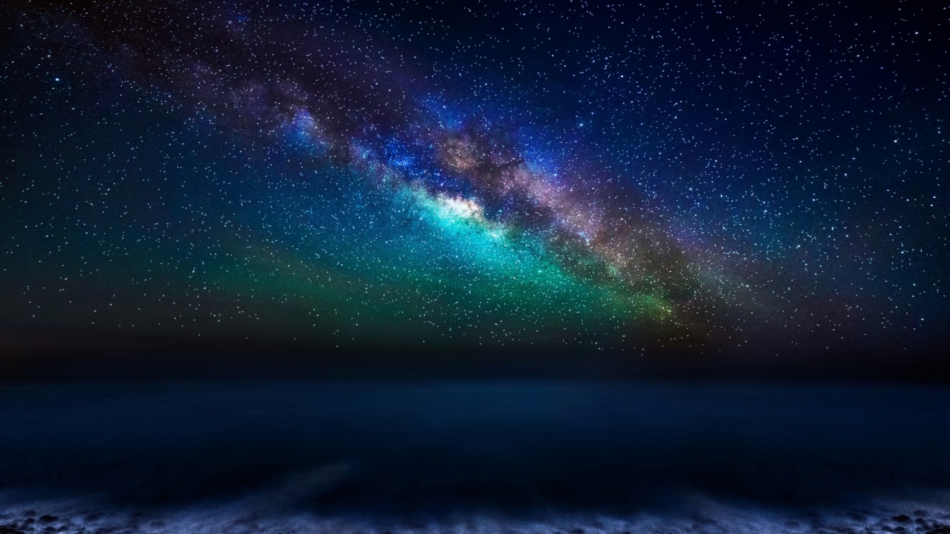 Milky Way Galaxy from the Canary Islands for 1366 x 768 HDTV resolution
