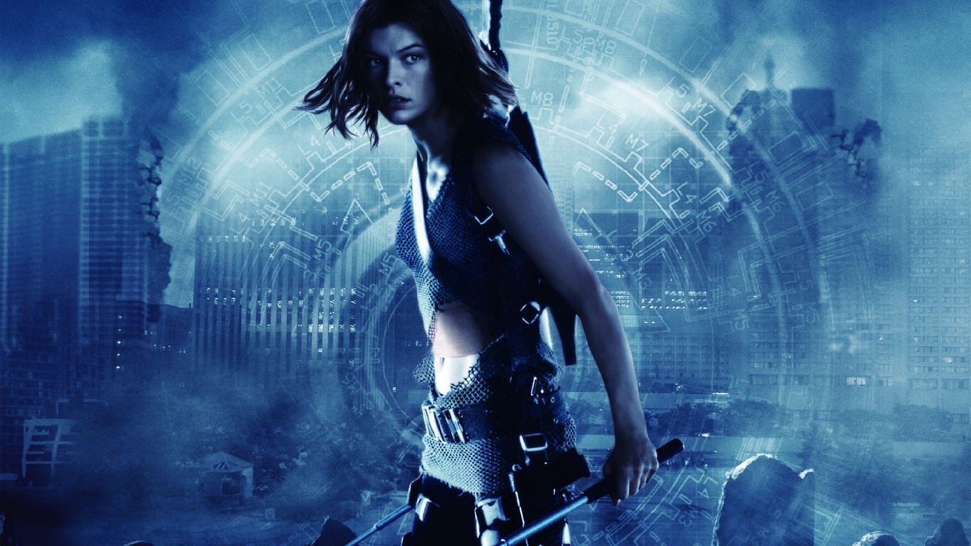 Milla Jovovich Resident Evil 6 for 1366 x 768 HDTV resolution