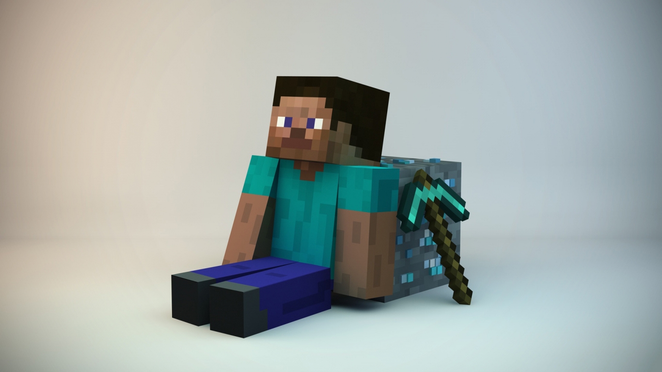 Minecraft Character for 1366 x 768 HDTV resolution