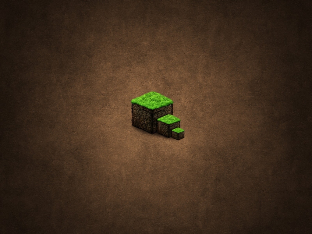 Minecraft Green Cubes for 1024 x 768 resolution