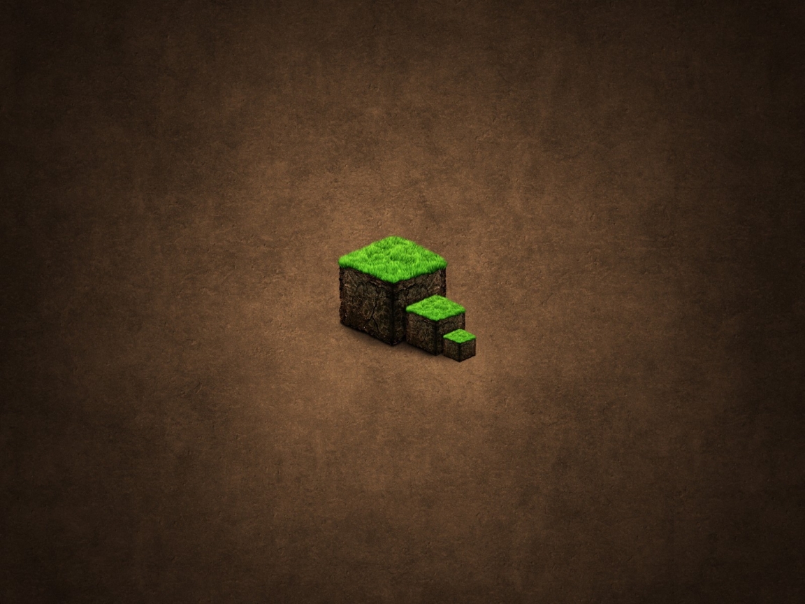 Minecraft Green Cubes for 1152 x 864 resolution