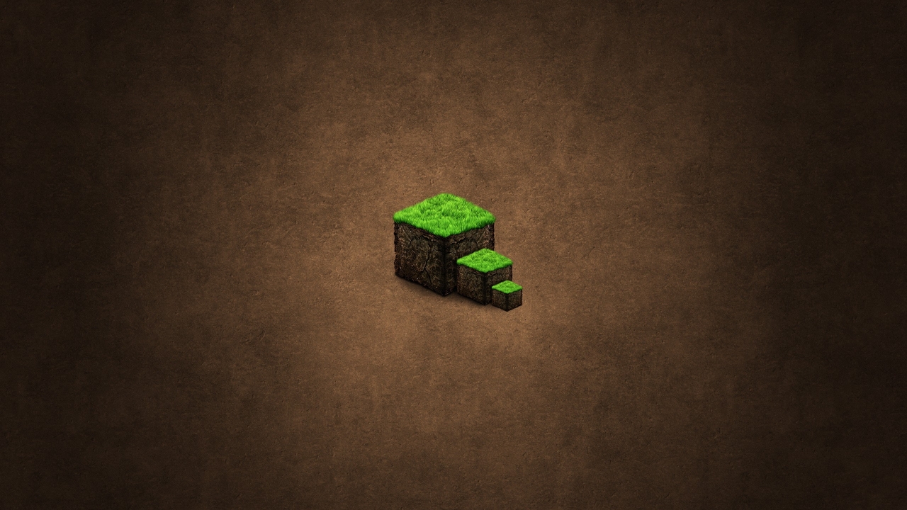 Minecraft Green Cubes for 1280 x 720 HDTV 720p resolution