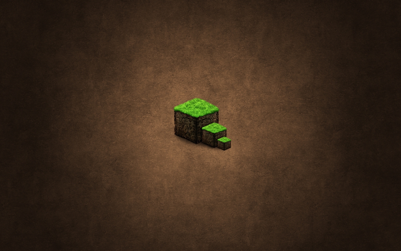 Minecraft Green Cubes for 1280 x 800 widescreen resolution