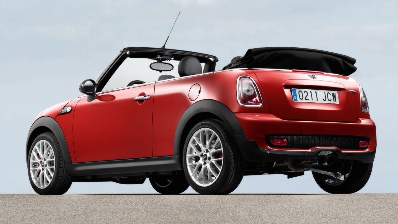 Mini Cooper Convertible Rear And Side for 1280 x 720 HDTV 720p resolution