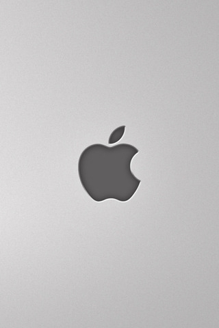 Minimal Apple Grey for 320 x 480 iPhone resolution