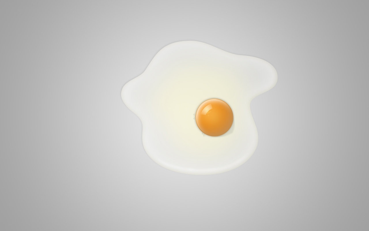 Minimal fried egg for 1280 x 800 widescreen resolution