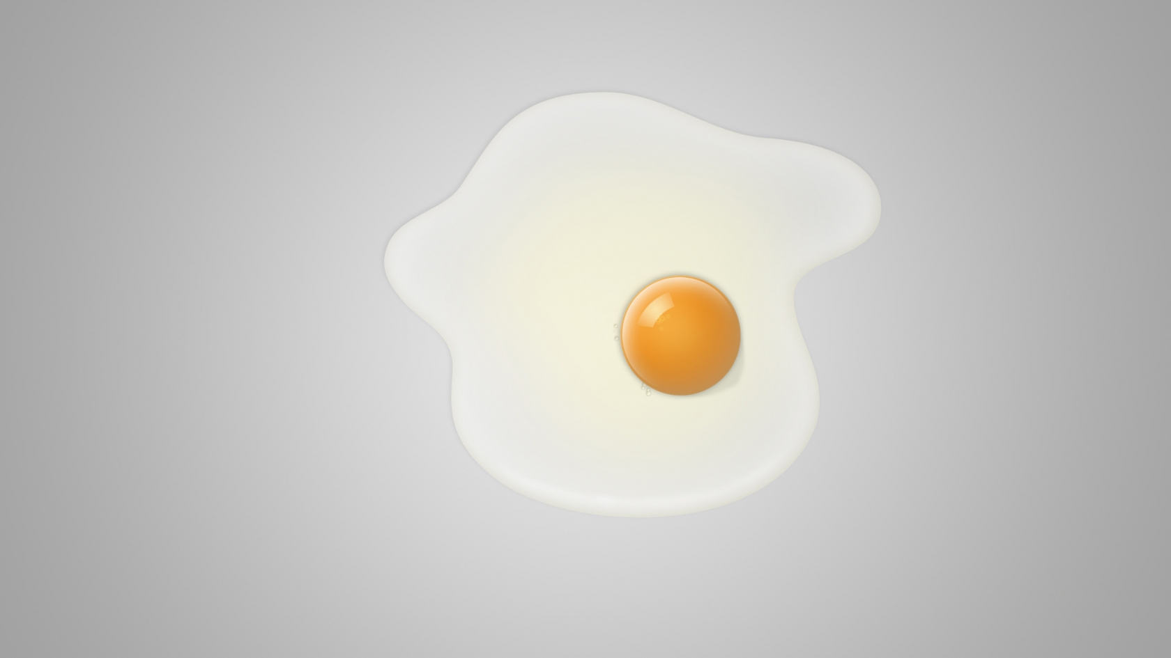 Minimal fried egg for 1680 x 945 HDTV resolution